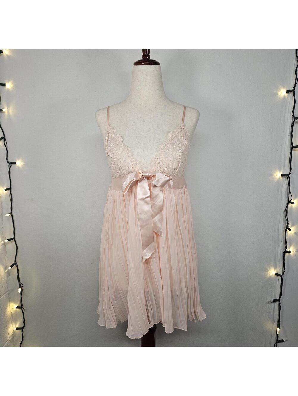Victoria Secret pink lace Babydoll slip size medium